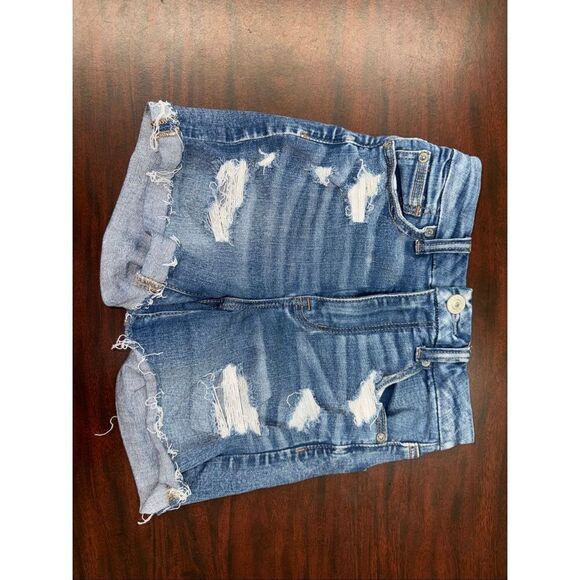 American Eagle Outfitters Pants - American Eagle Next Level Stretch Curvy Hi-Rise Shortie Shorts Size 0